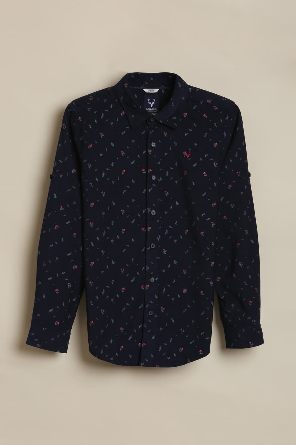 Boys Navy Print Casual Shirt | Allen Solly