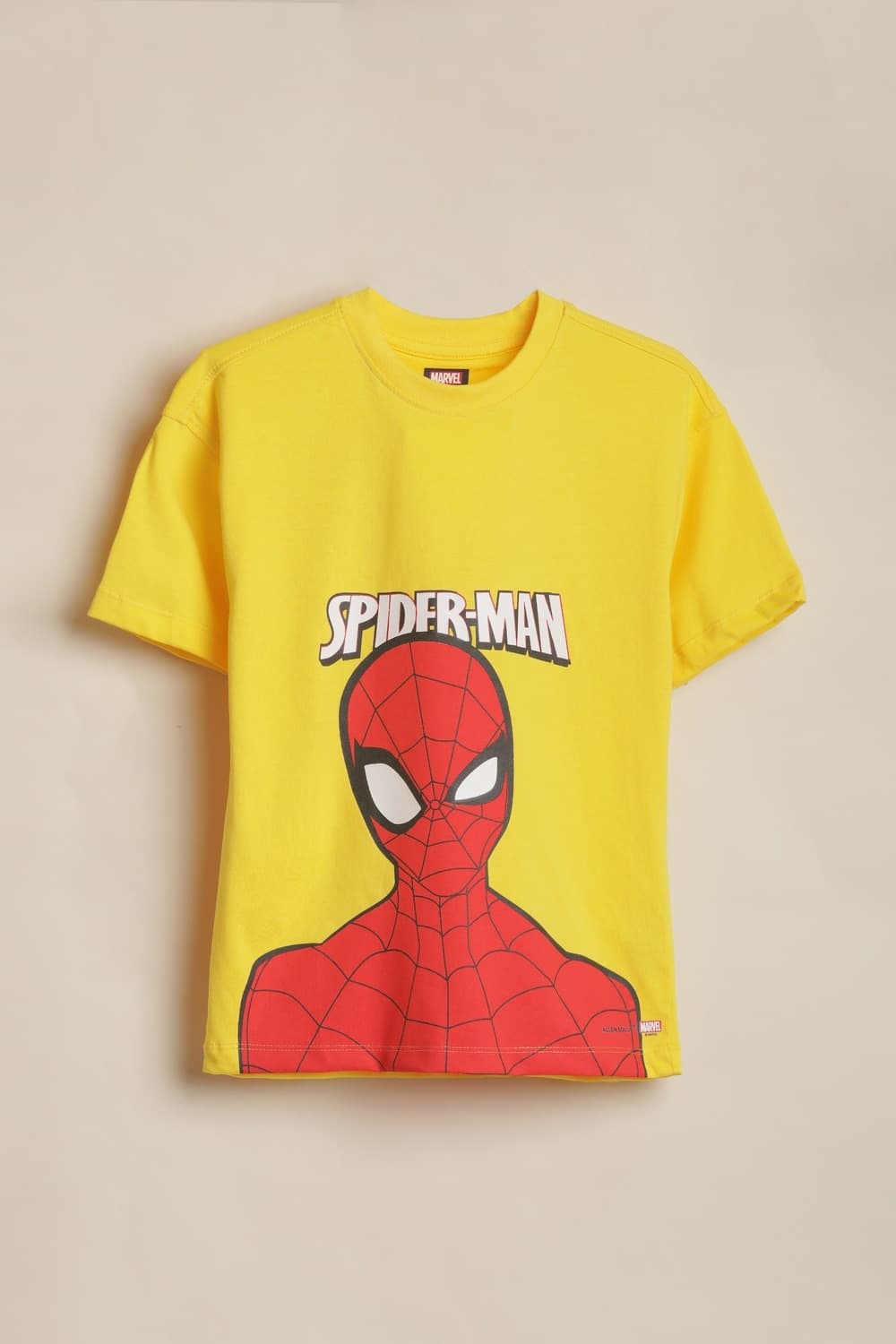 Boys Yellow Graphic Print Crew Neck T-shirt