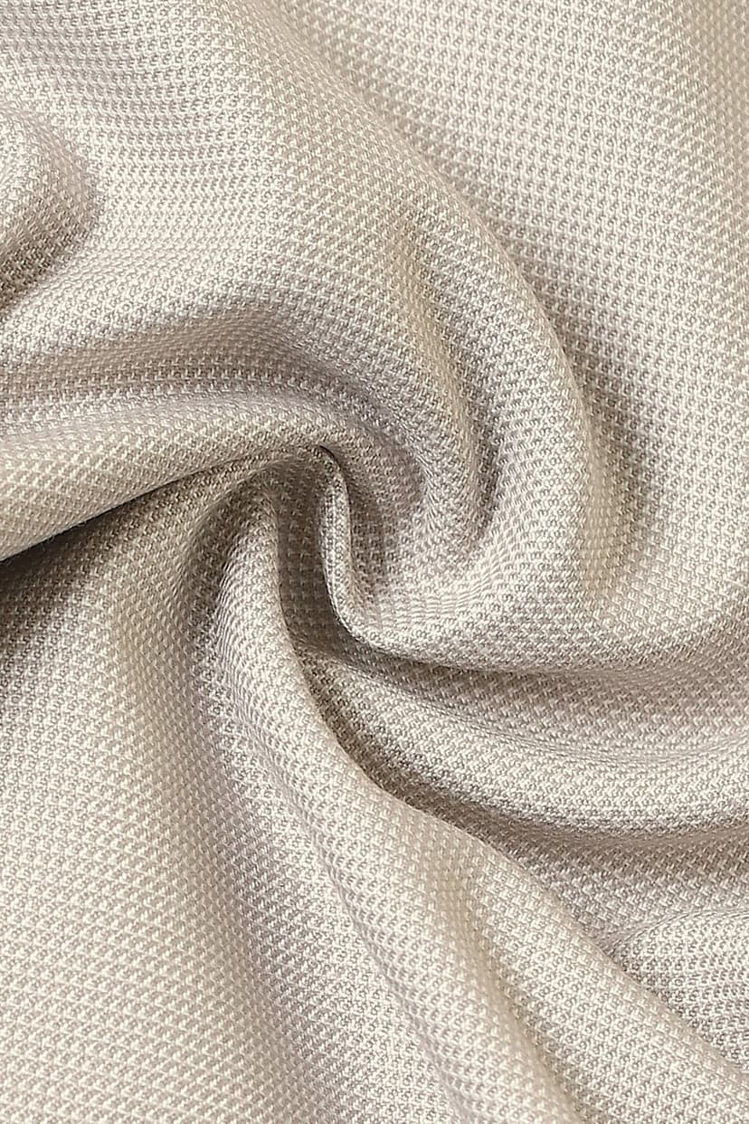 Men Beige Textured Formal Trousers