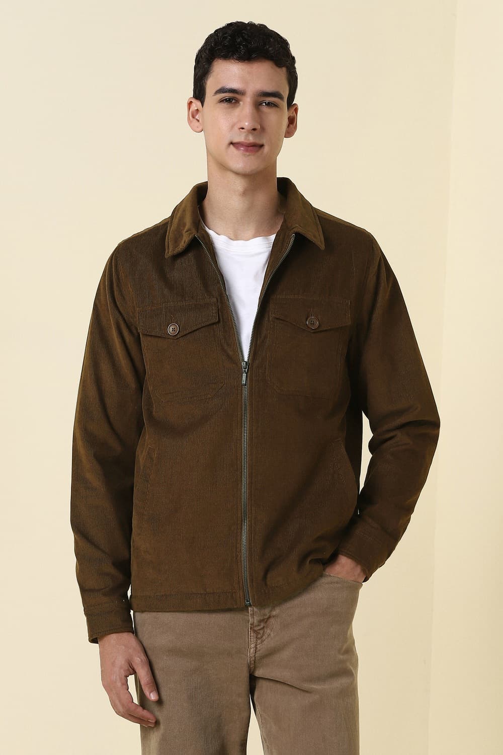 Allen Solly Brown Jacket | Allen Solly