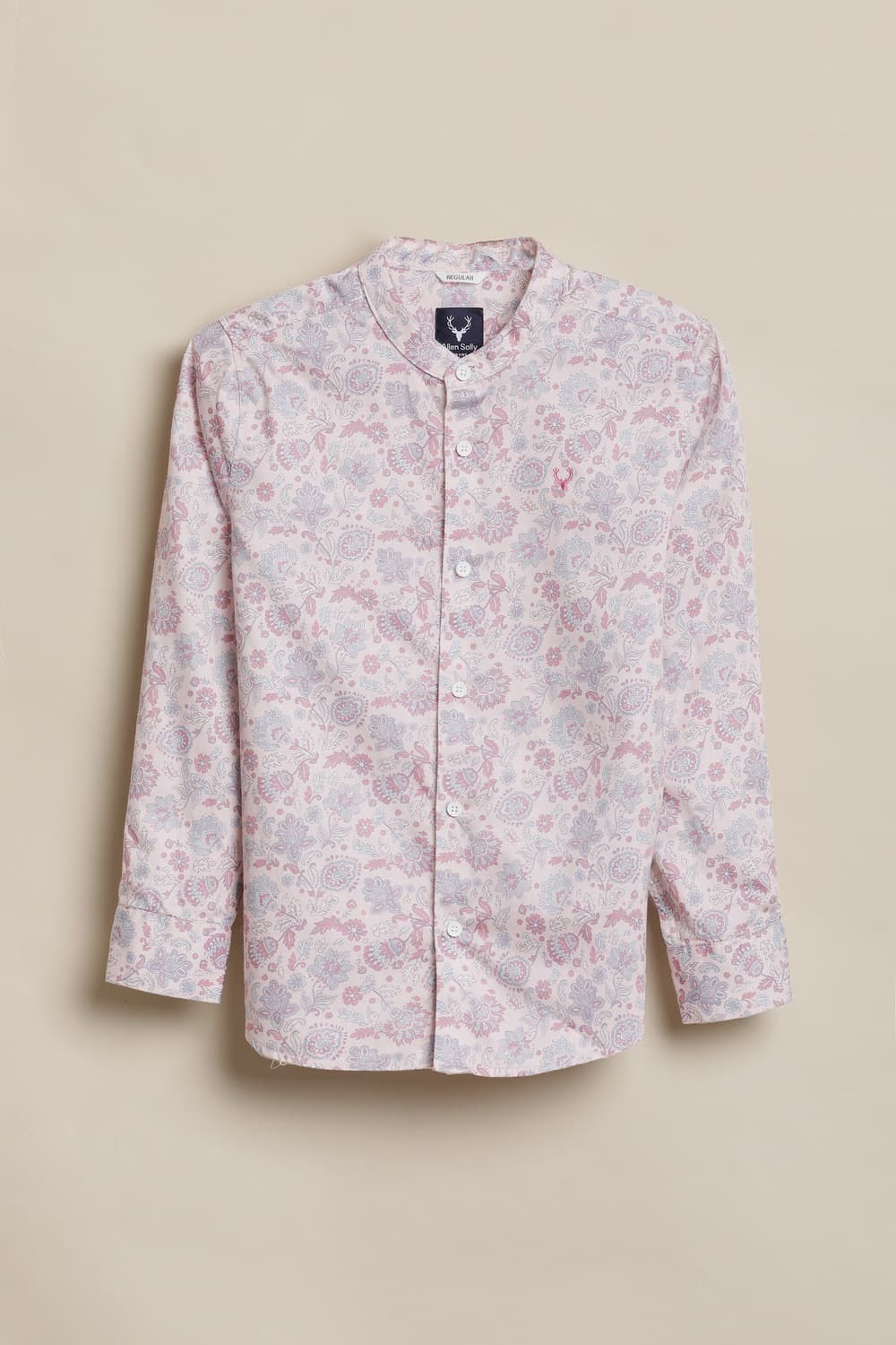 Boys Pink Print Casual Shirt | Allen Solly