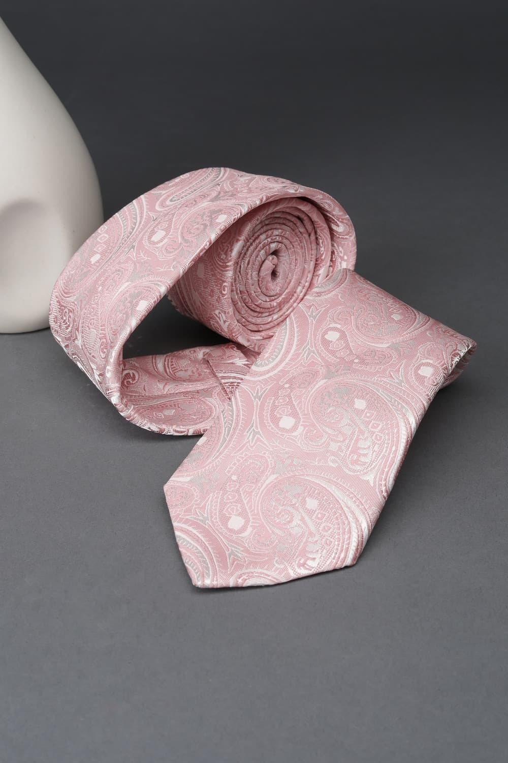Men Pink Embroidered Casual Tie | Allen Solly