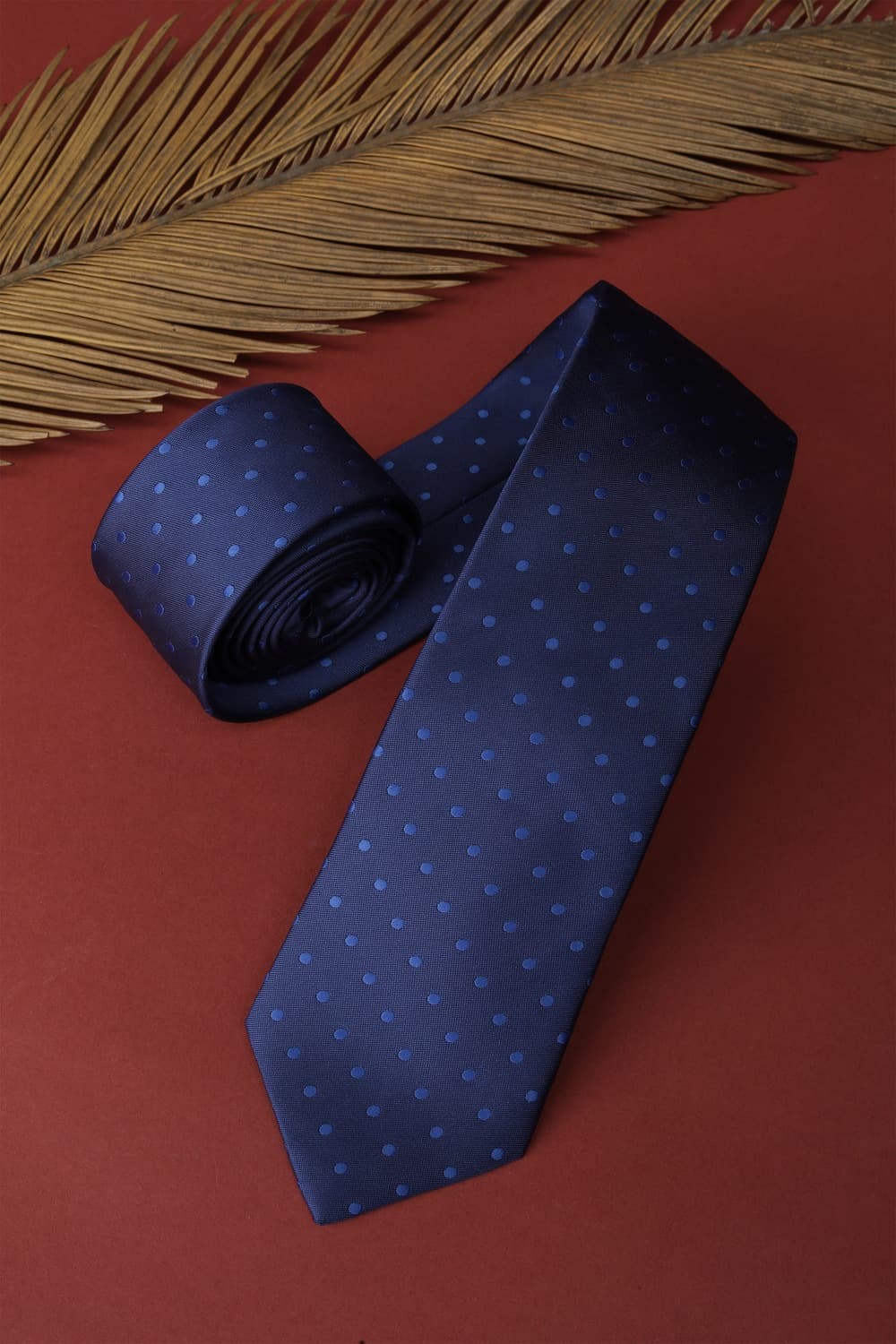 Men Blue Embroidered Formal Tie | Allen Solly