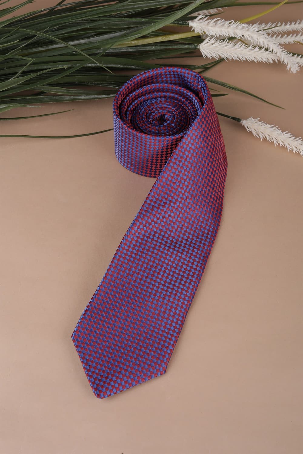 Men Purple Embroidered Formal Tie | Allen Solly