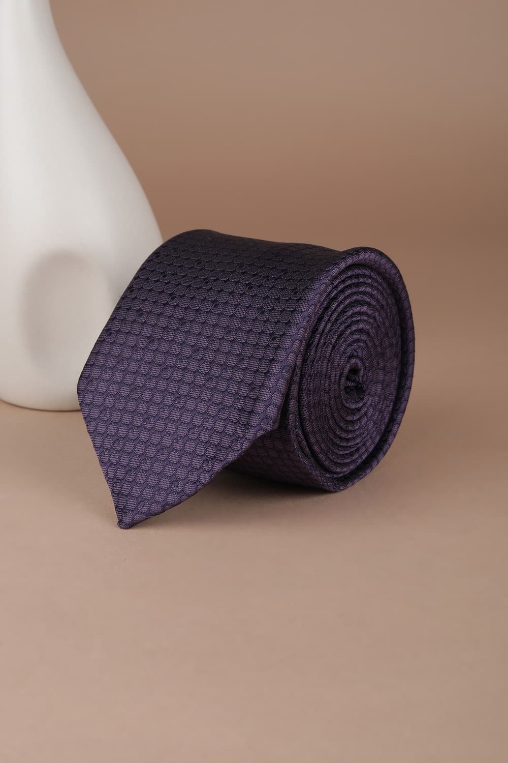 Men Purple Embroidered Formal Tie