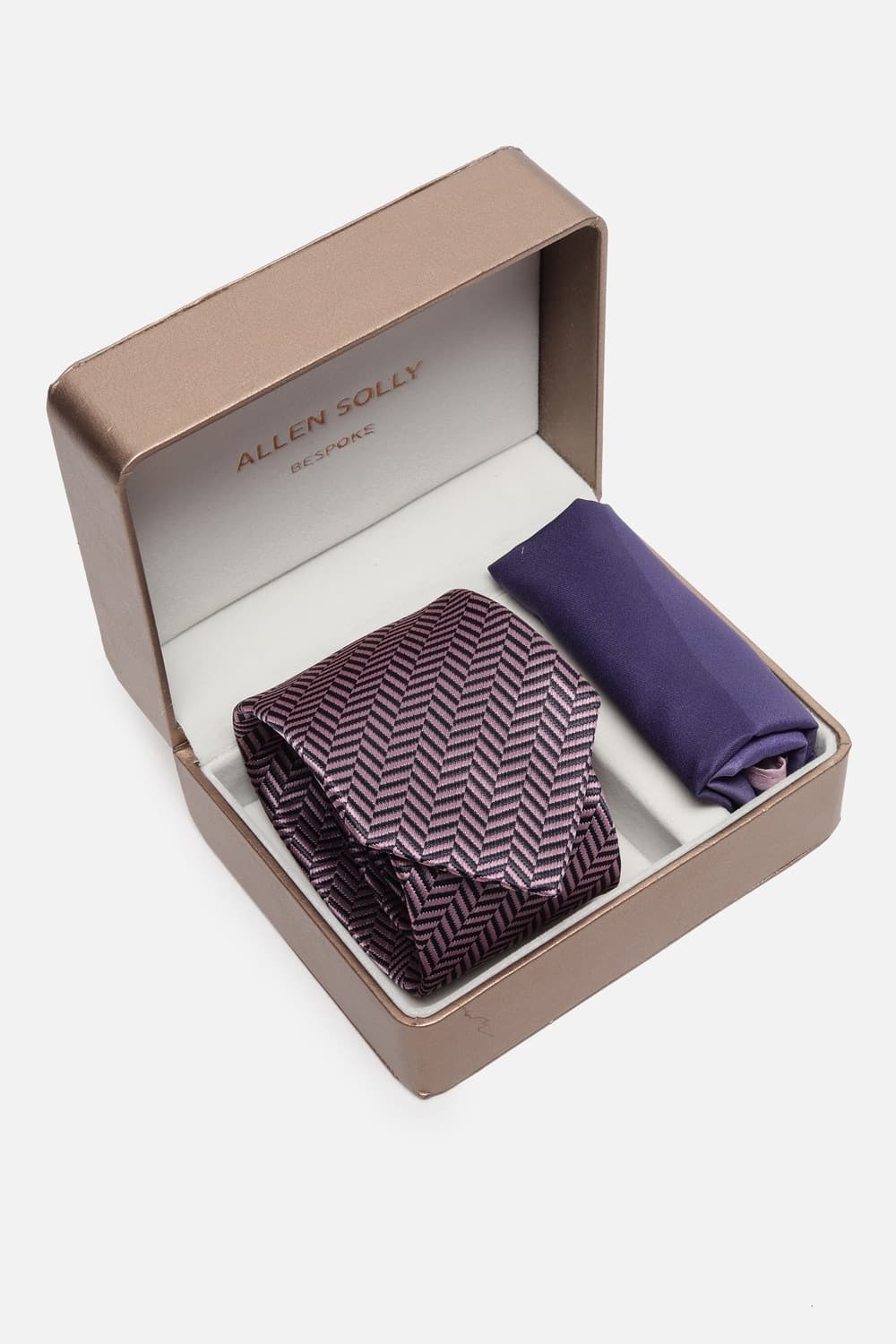 Men Pink Embroidered Party Tie and Pocket Square | Allen Solly