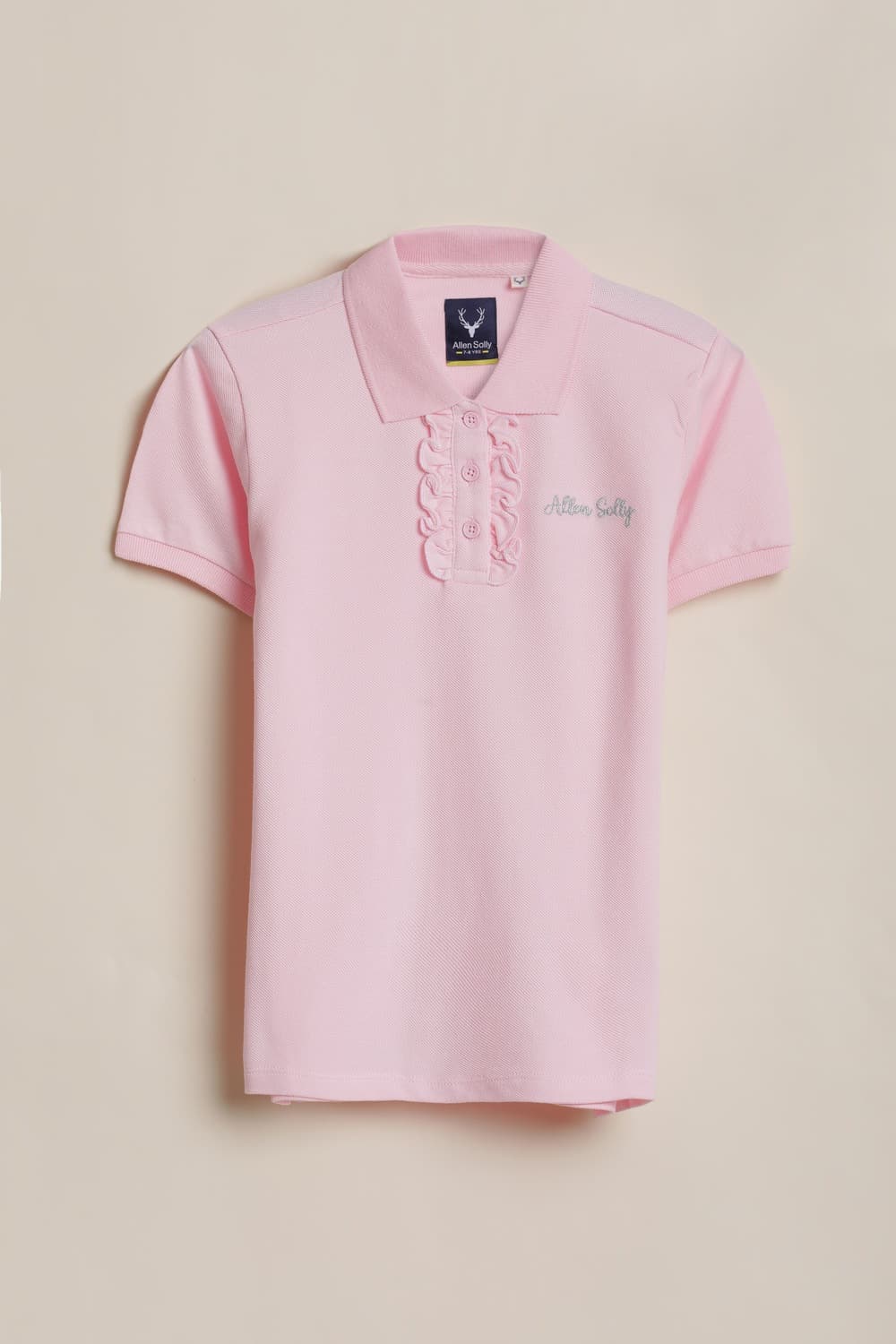 Girls Pink Textured Casual T-shirt