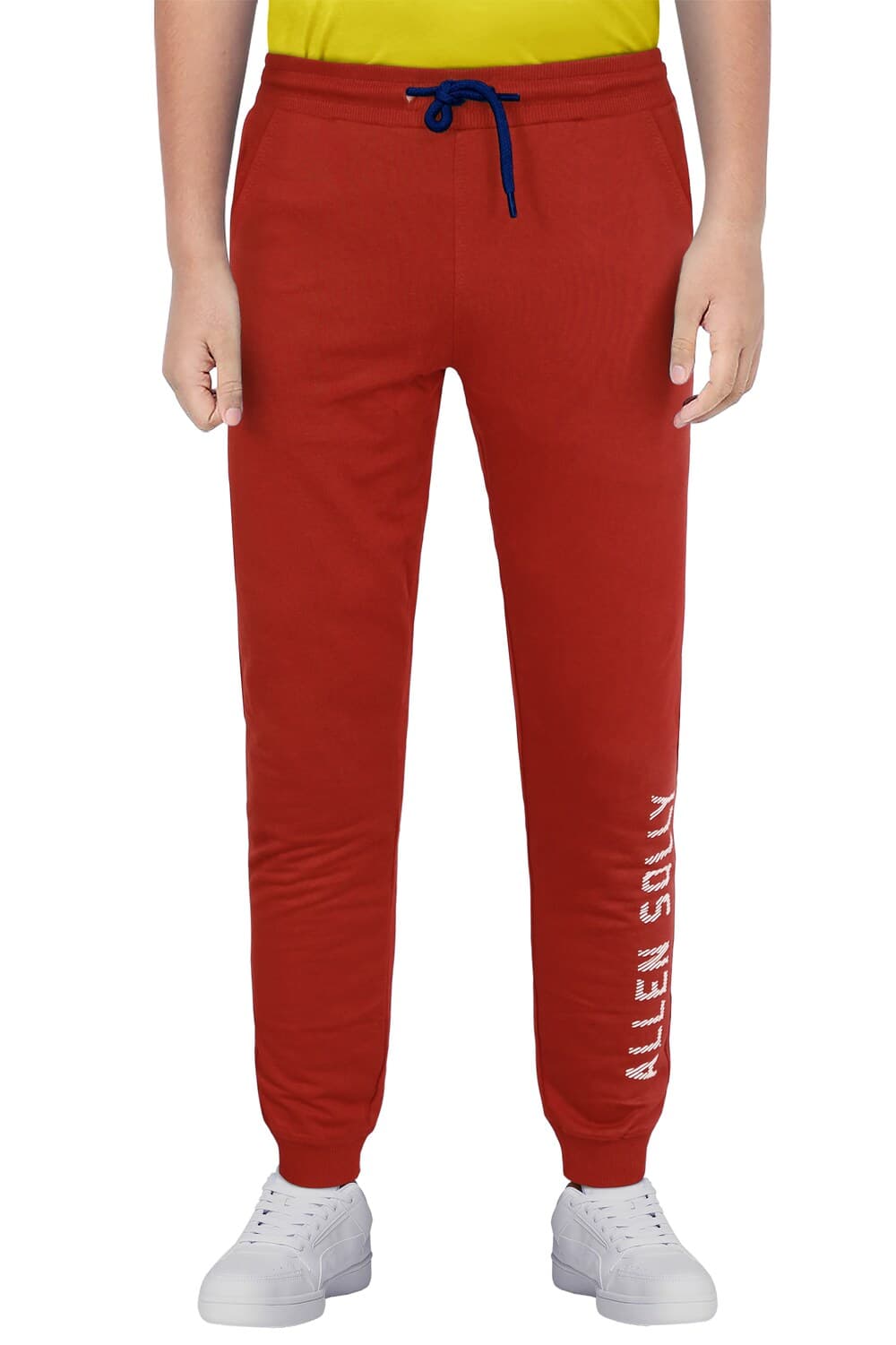 Boys Red Regular Fit Graphic Print Track Pants