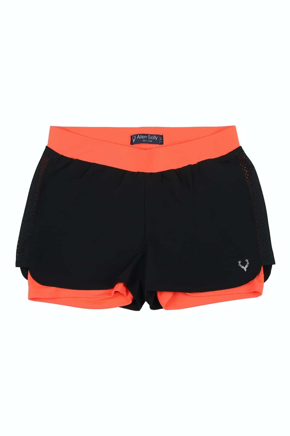 Girls Black Printed Contemporary Fit Shorts | Allen Solly