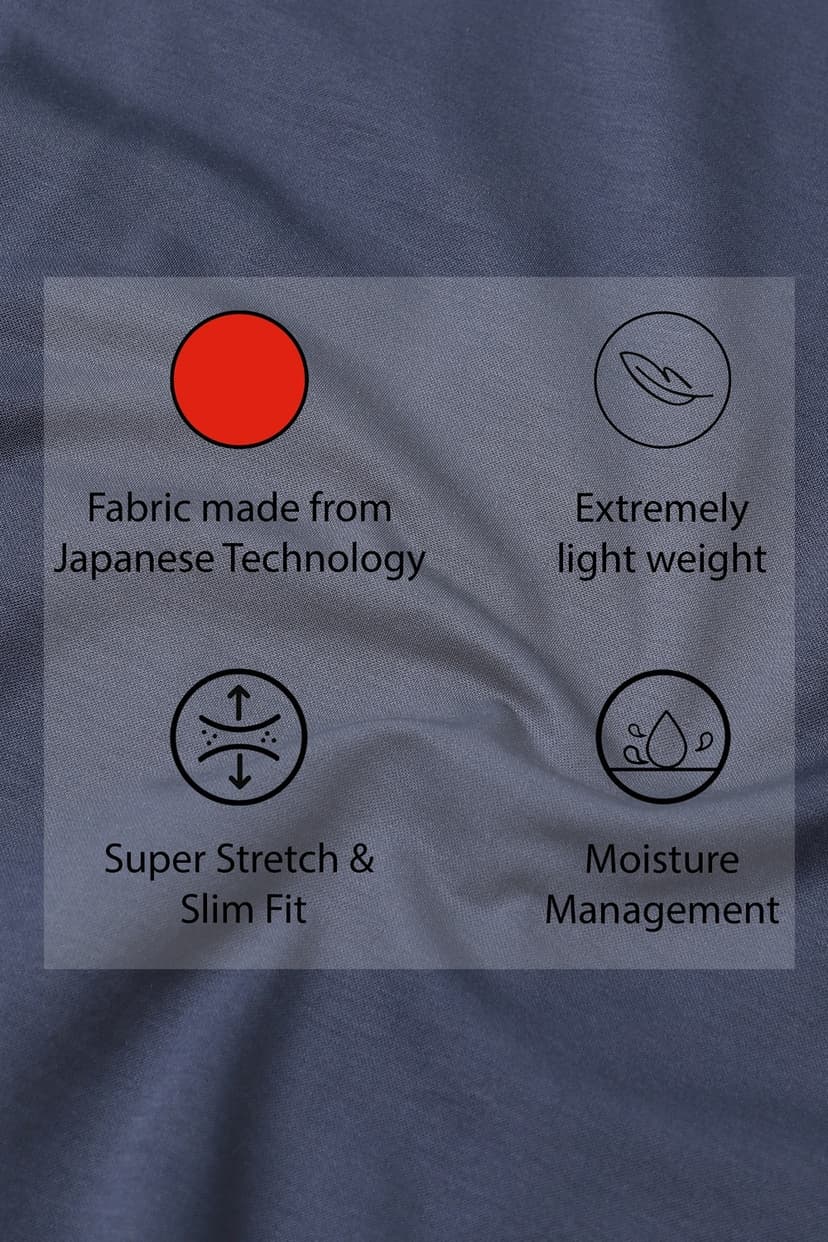Men Navy Slim Fit Solid Full Sleeves Formal Shirt
