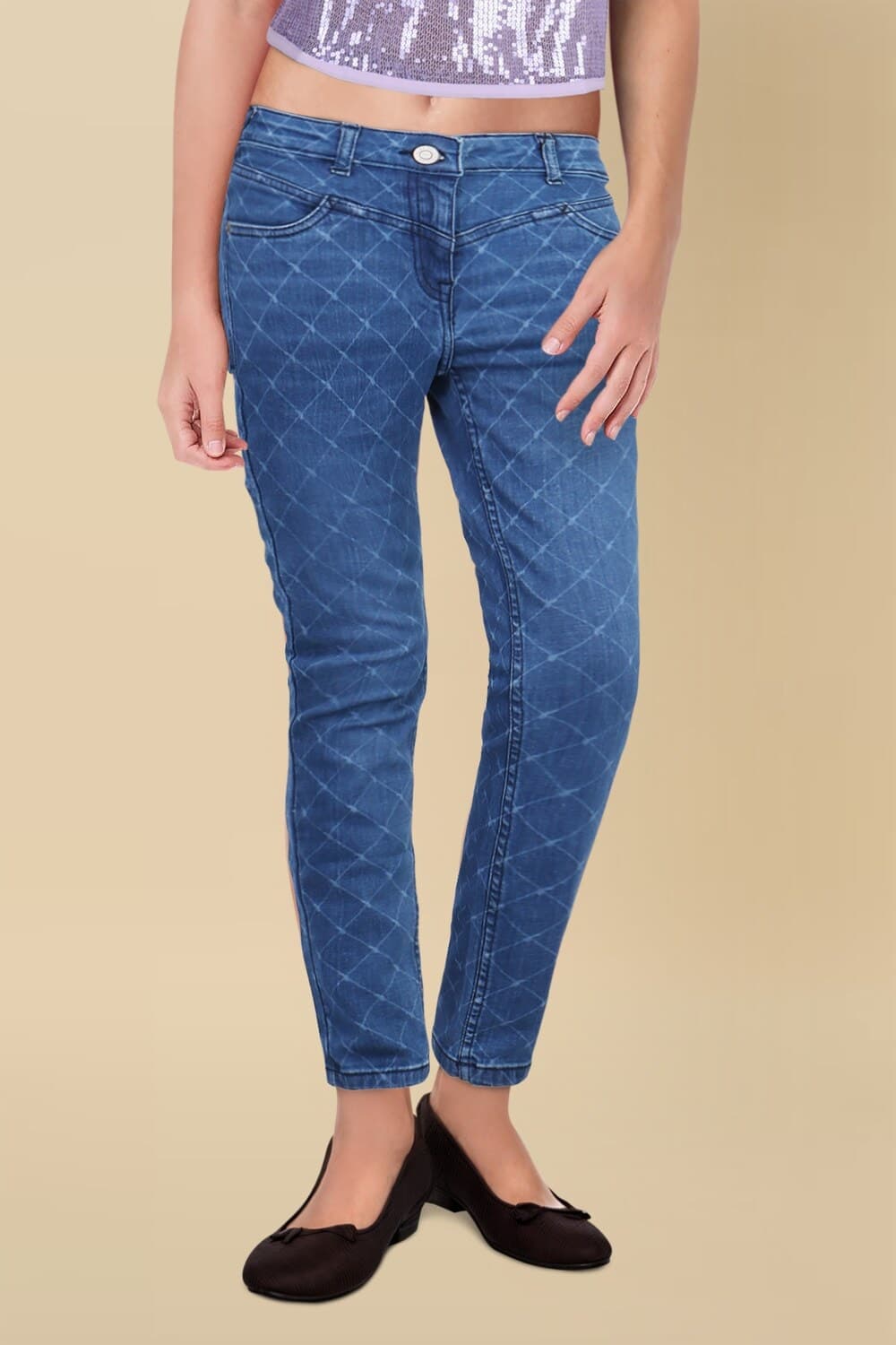 Girls Blue Slim Fit Jeans