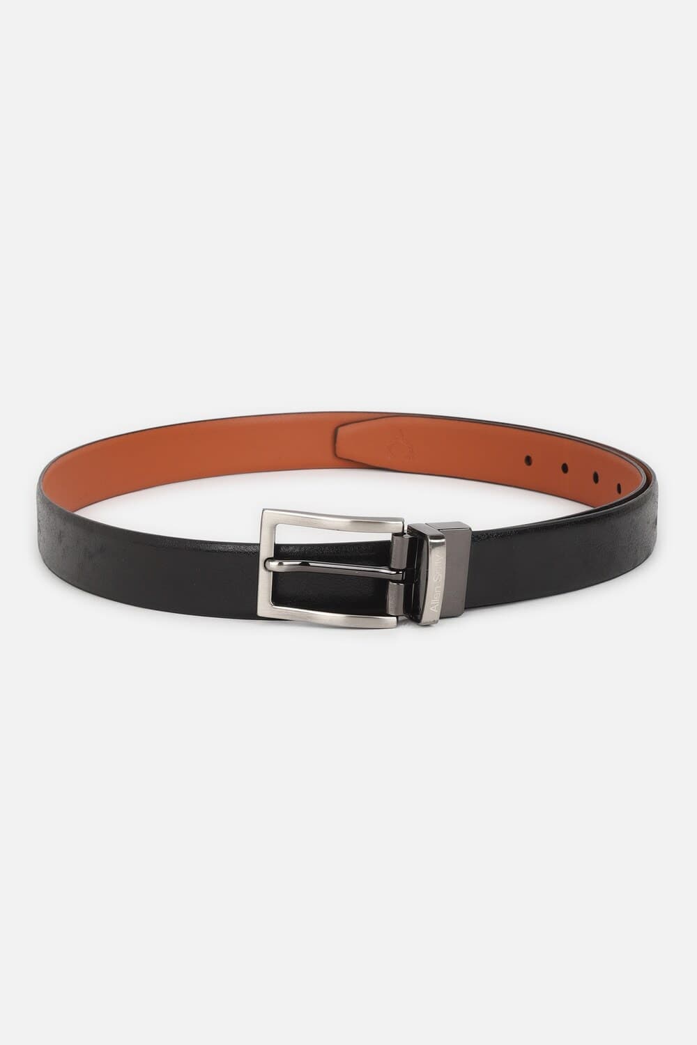 Men Black Textured Formal Belt | Allen Solly