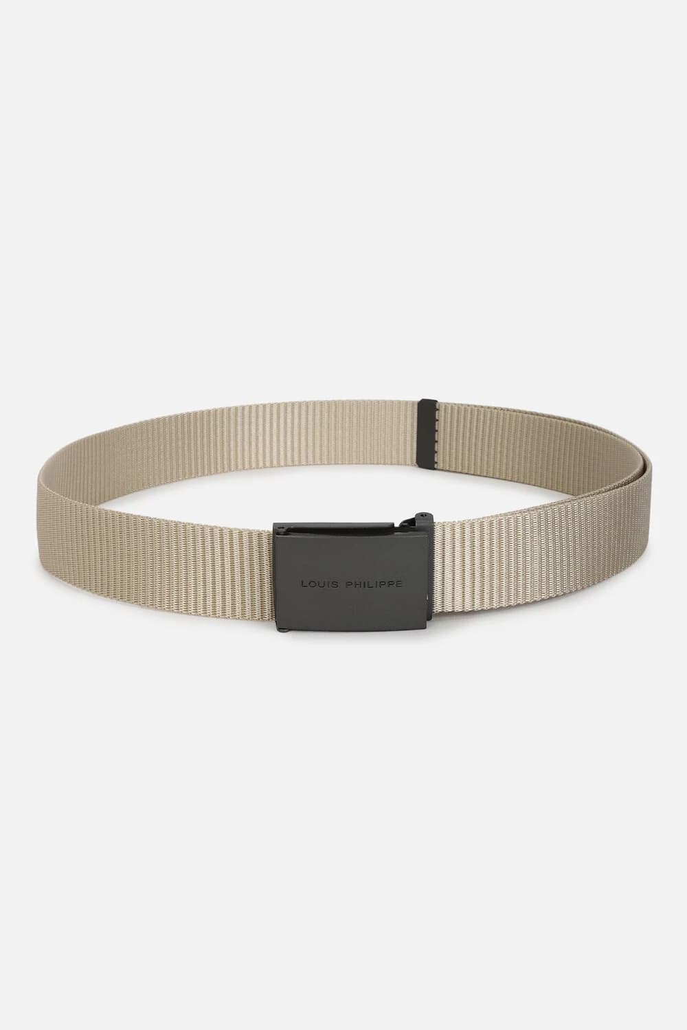 Men Beige Solid 100% Polyamide Casual Belt | Louisphilippe