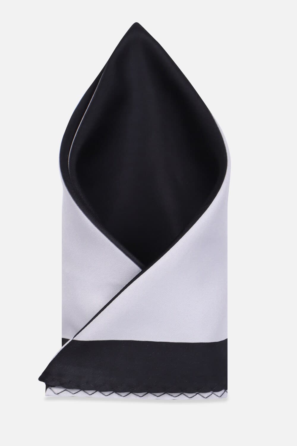 Men Black Print Formal Pocket Square | Louisphilippe