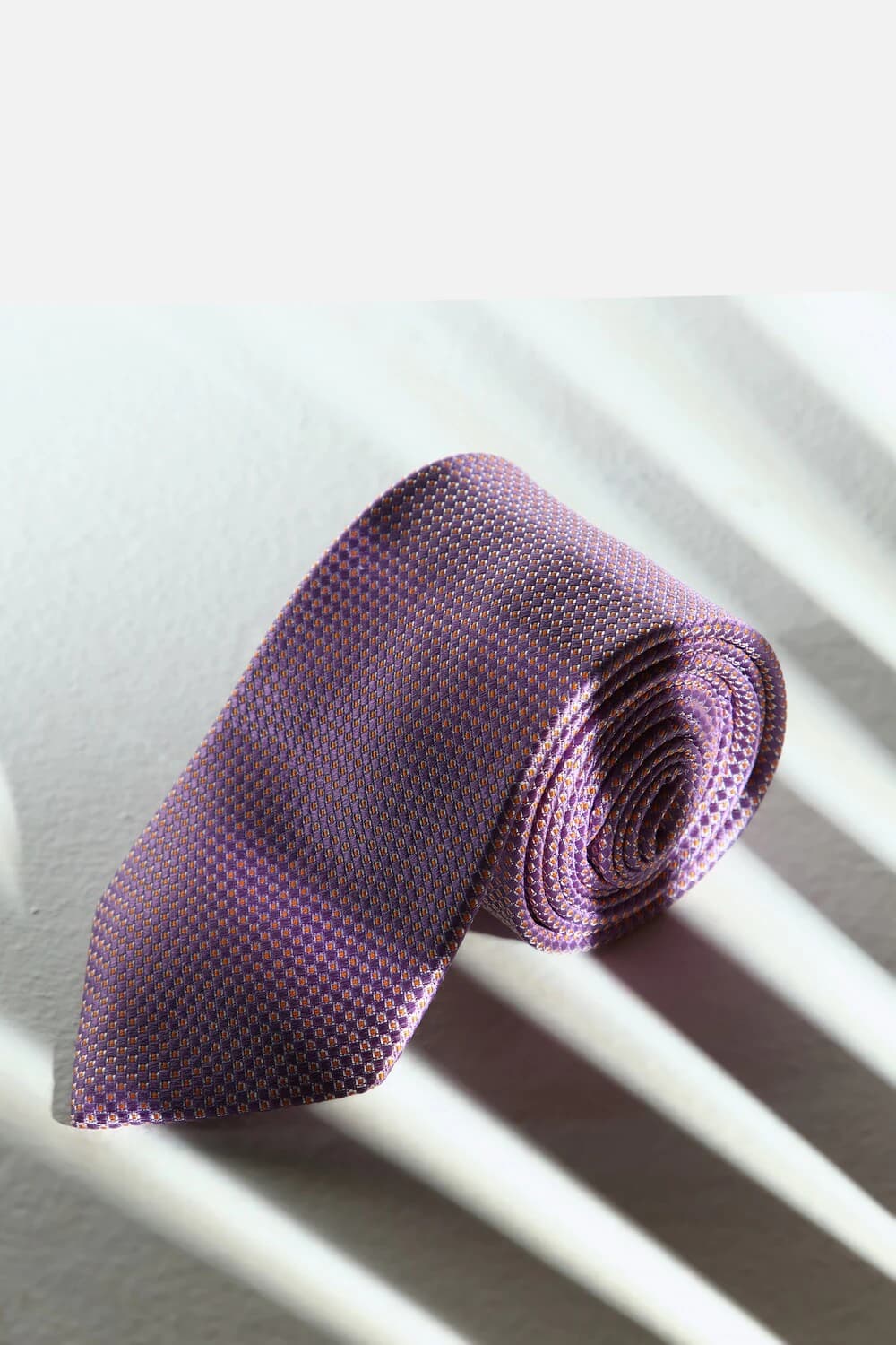 Men Lilac Embroidered Tie | Louisphilippe