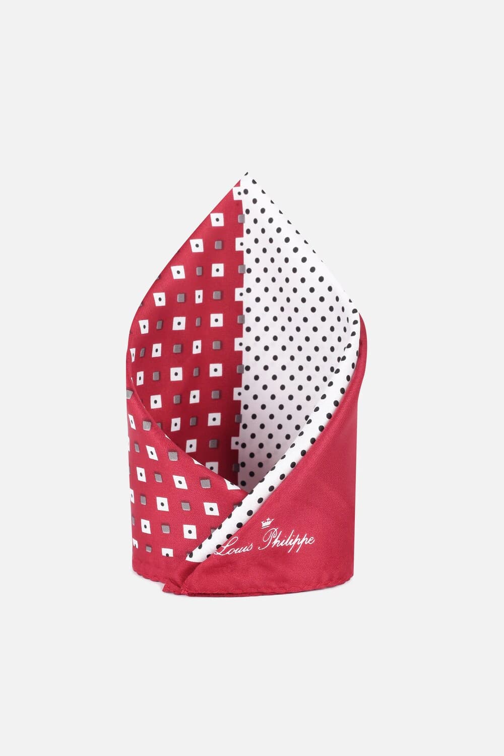 Men Maroon Print Party Pocket Square | Louisphilippe