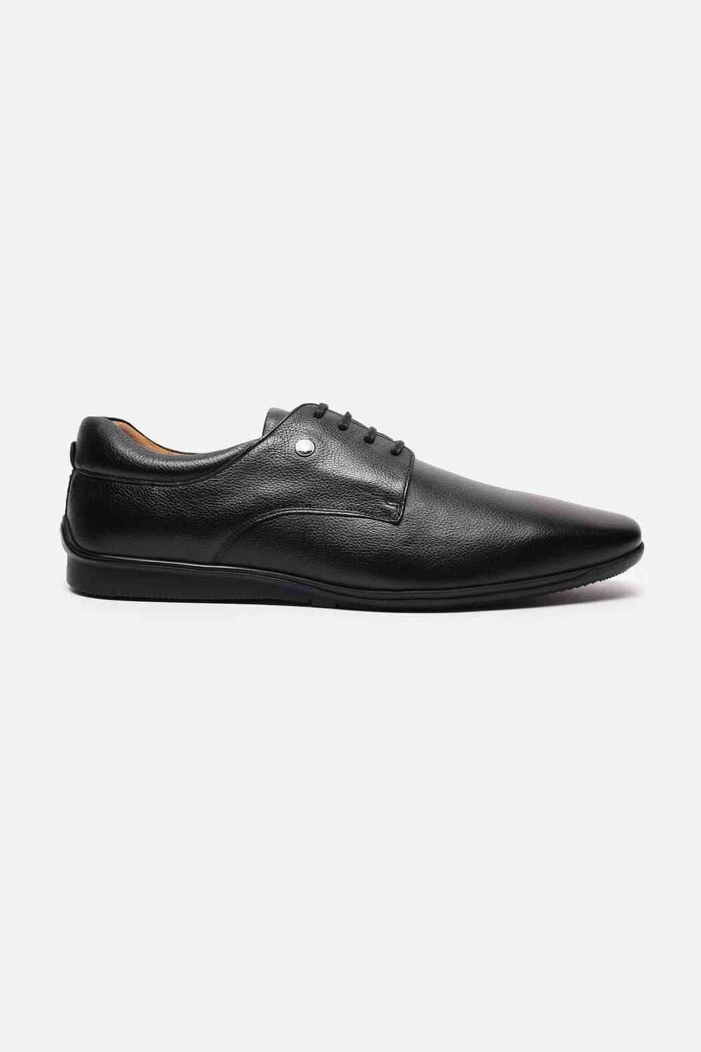 Men Black Leather Lace Up Shoes | Louisphilippe