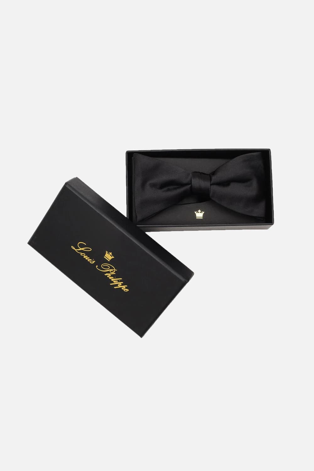 Men Black Solid Bow Tie | Louisphilippe