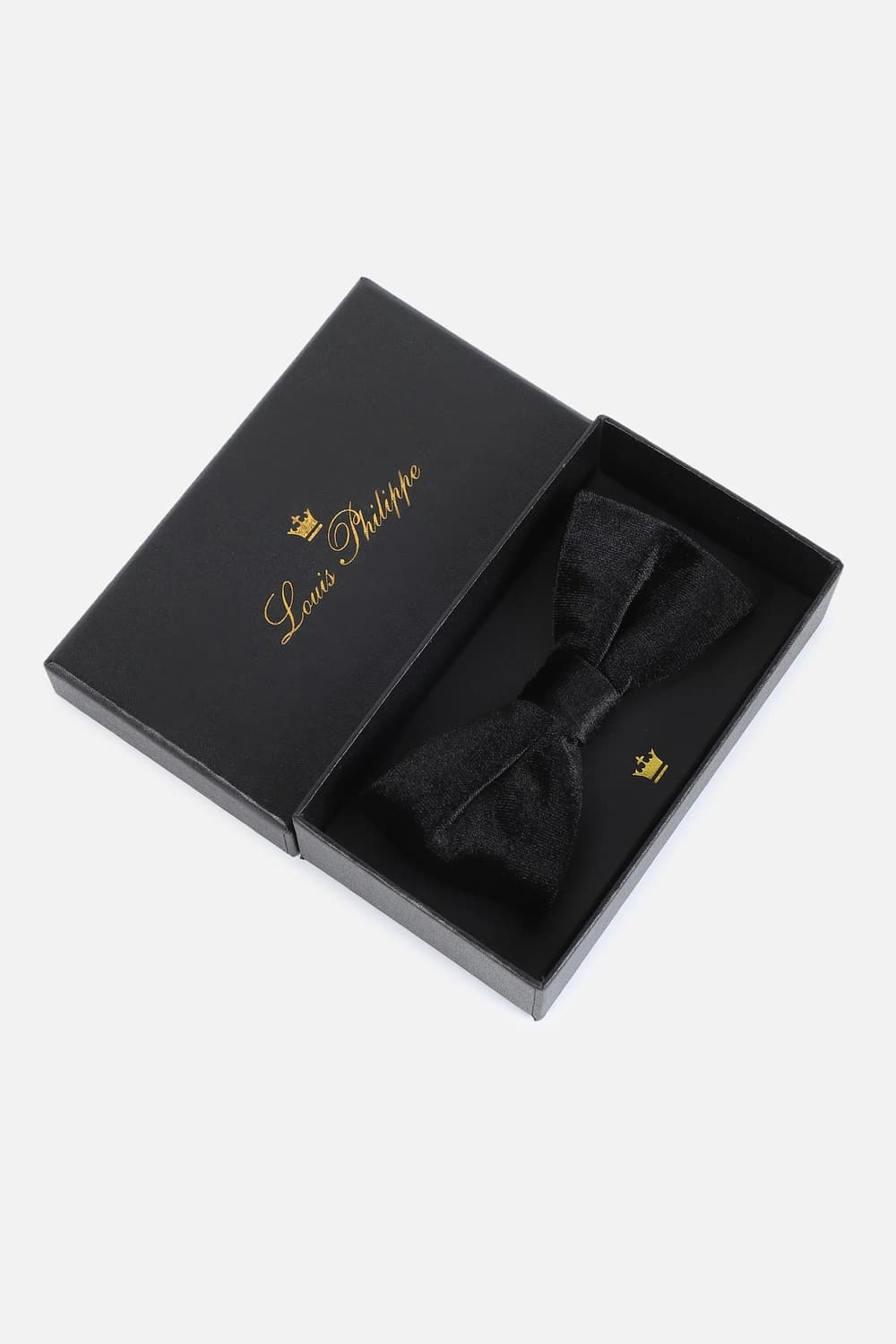 Men Black Solid Bow Tie | Louisphilippe