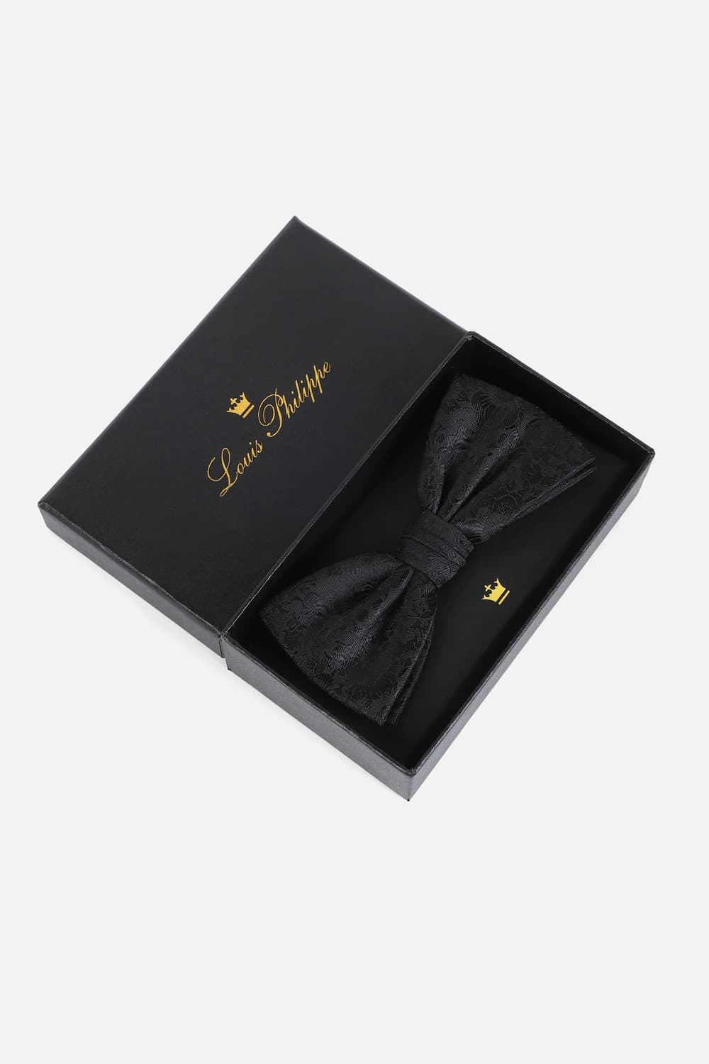 Men Black Embroidered Bow Tie | Louisphilippe
