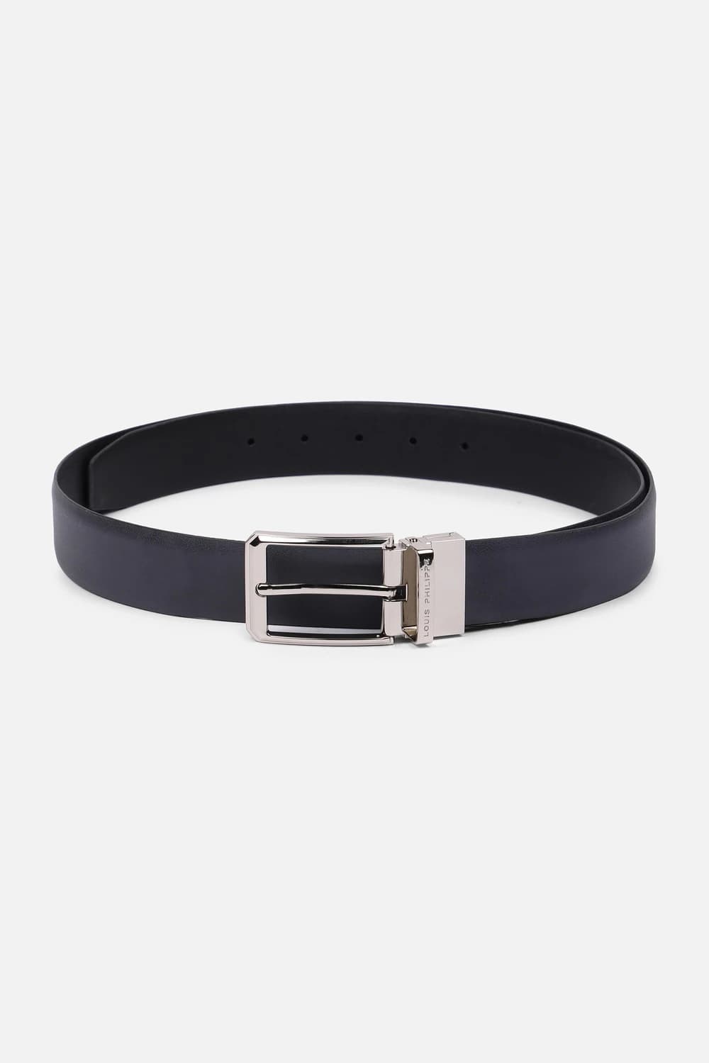 Men Navy Solid Genuine Leather Formal Belt | Louisphilippe