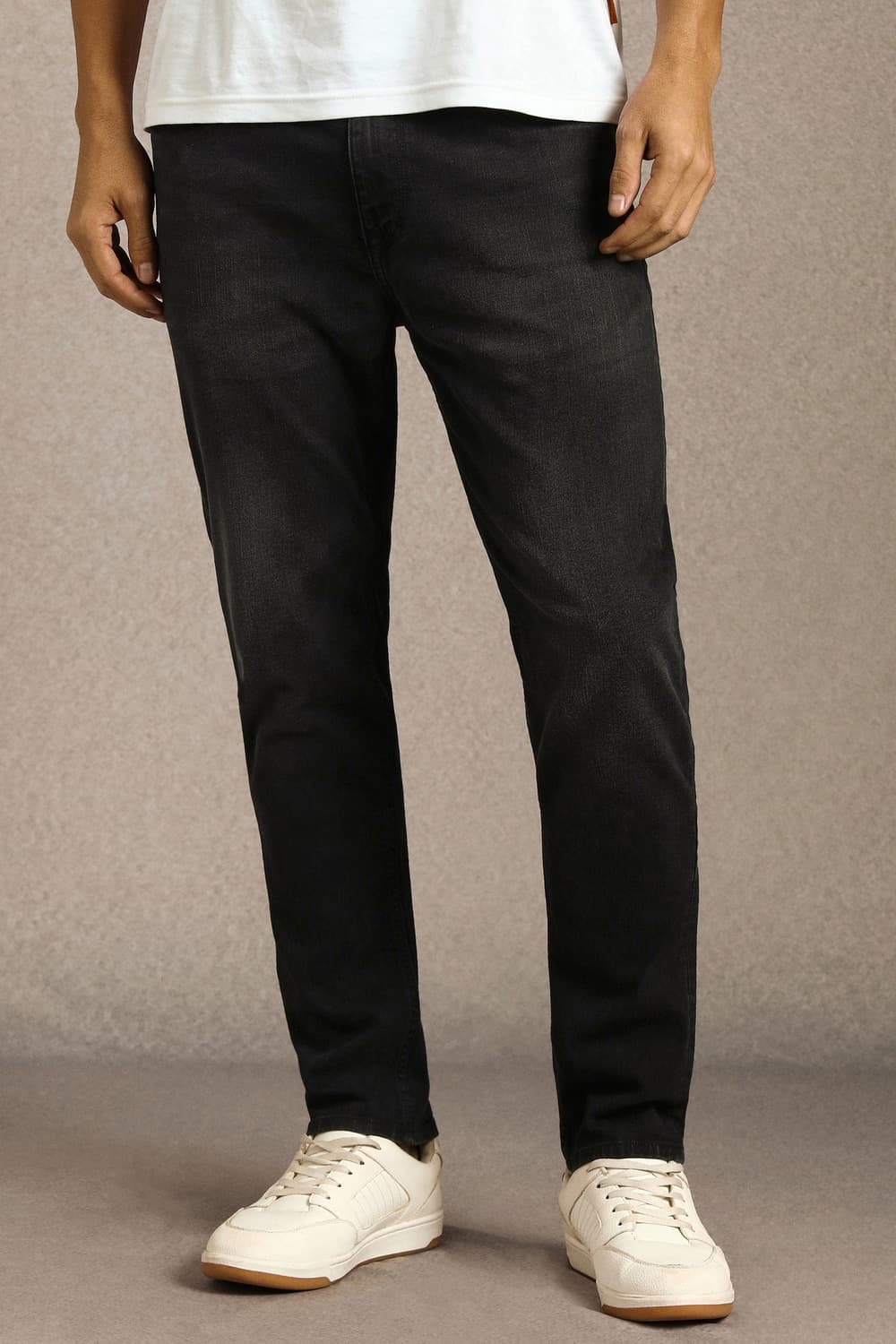Men Black Mid wash Smart Fit Jeans | Louisphilippe Men Black Mid wash Smart Fit Jeans | Louisphilippe