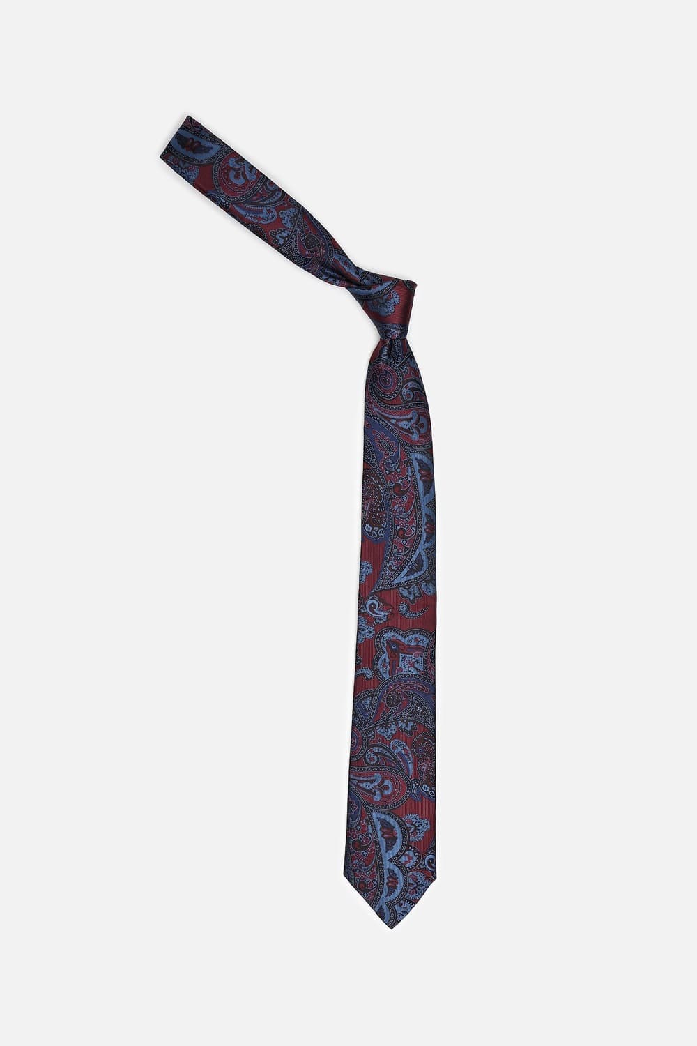 Men Blue Embroidered Tie | Louisphilippe