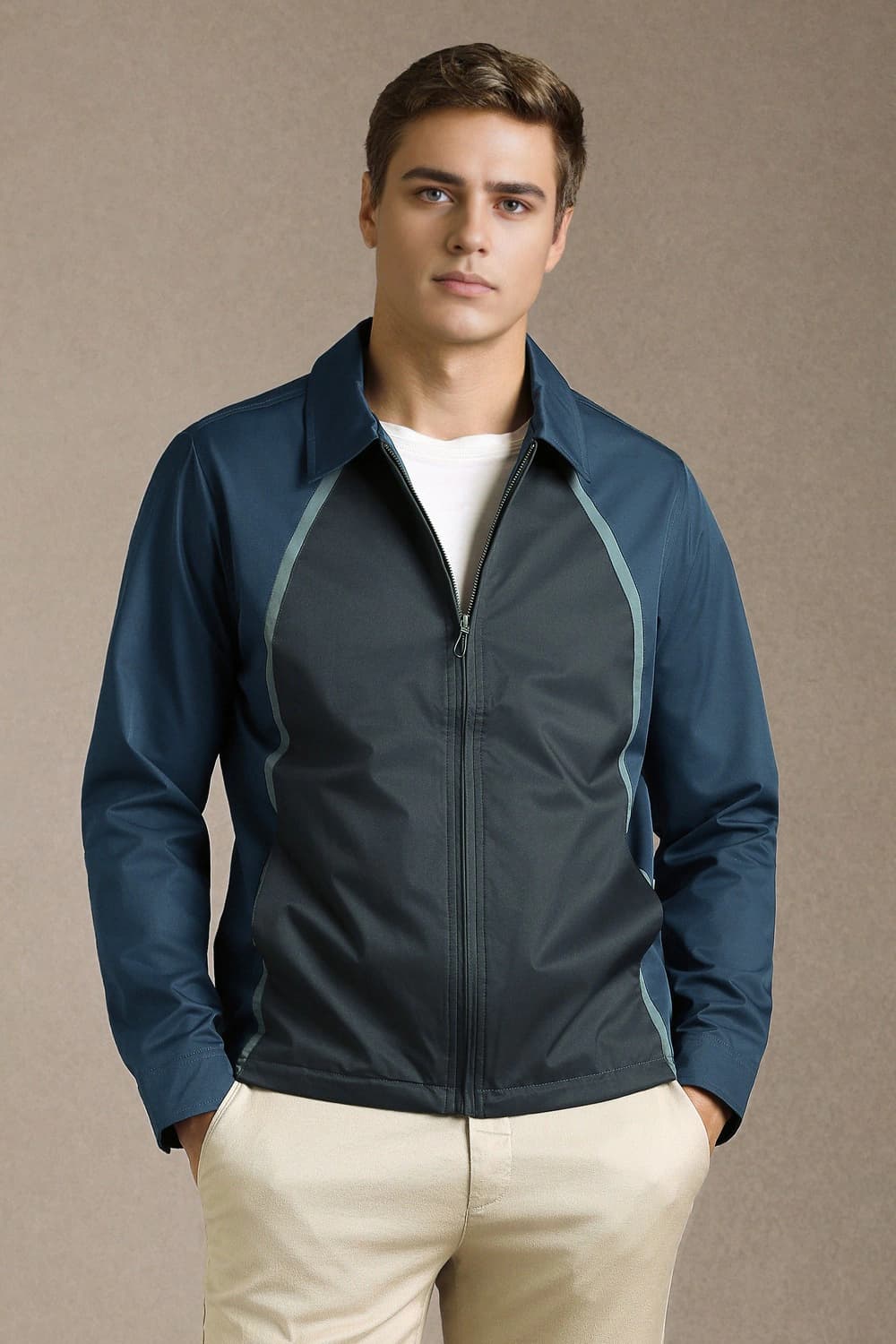 Men Casual Navy Print Jacket | Louisphilippe