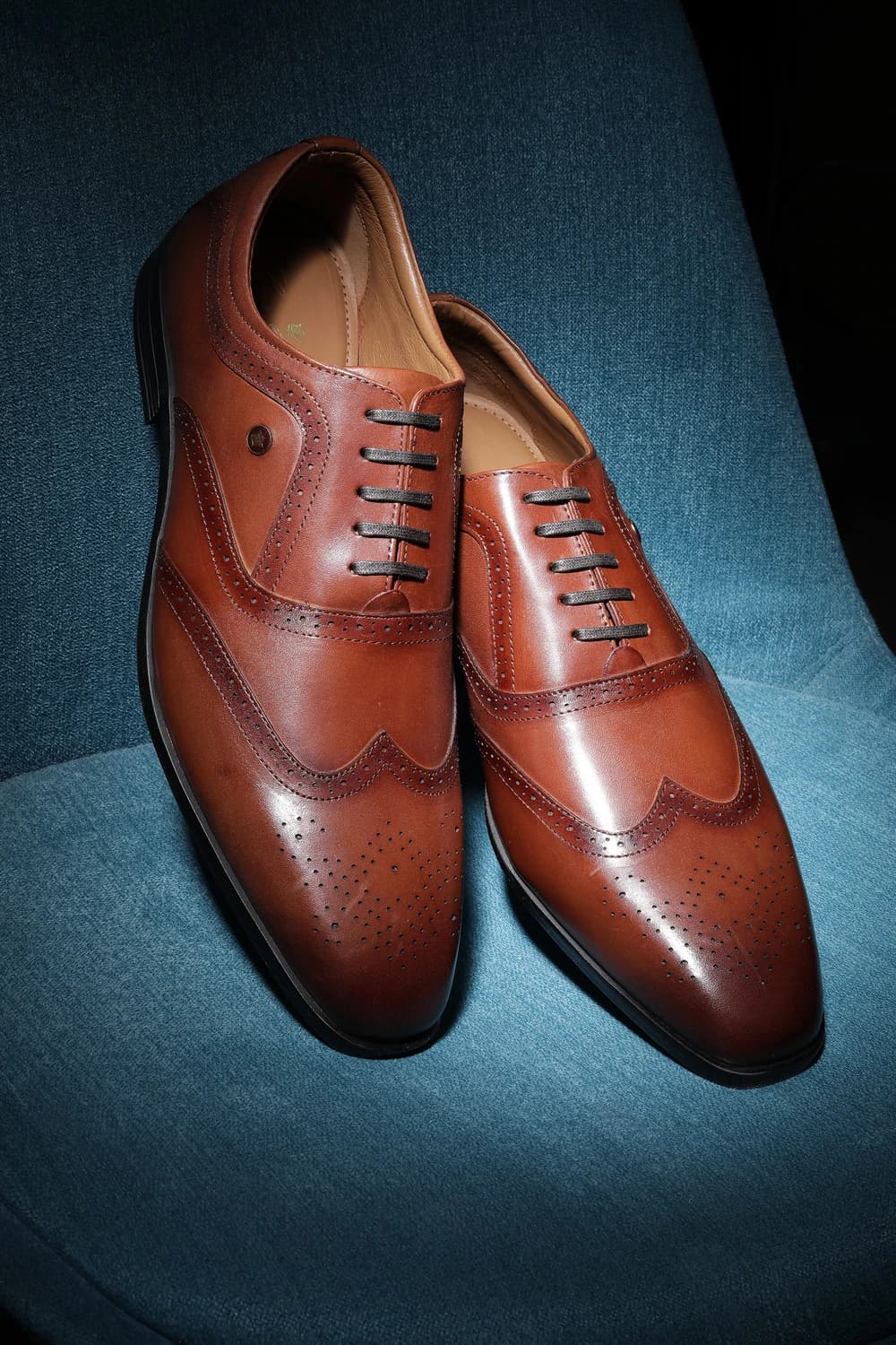 Men Brown Leather Lace Up Shoes | Louisphilippe