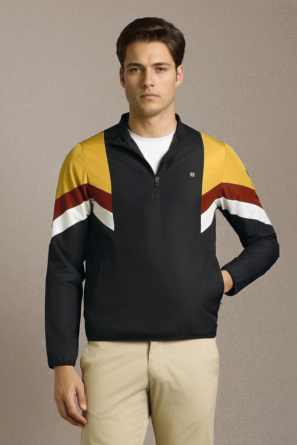 Men Casual Black Print Jacket | Louisphilippe