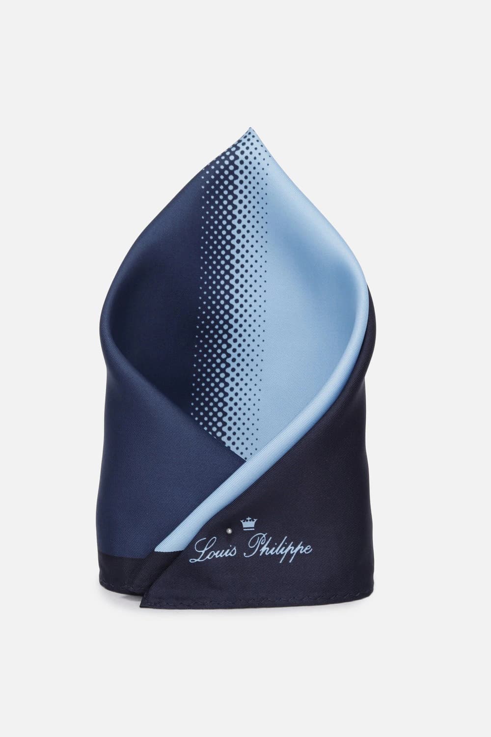Men Navy Print Party Pocket Square | Louisphilippe