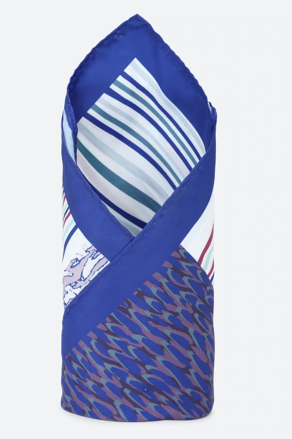 Men Multi Print Formal Pocket Square | Louisphilippe