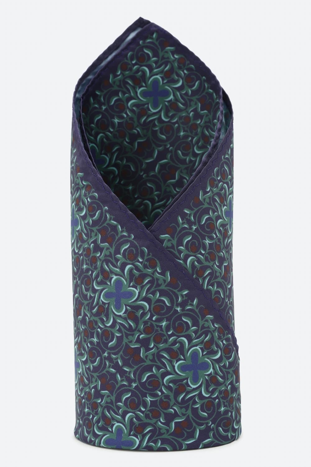 Men Navy Print Party Pocket Square | Louisphilippe