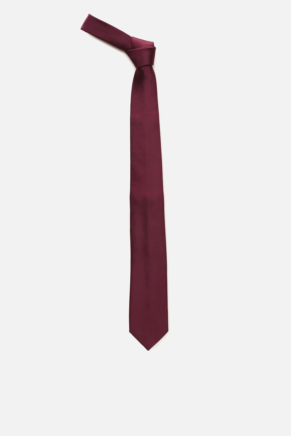 Men Maroon Solid Tie | Louisphilippe