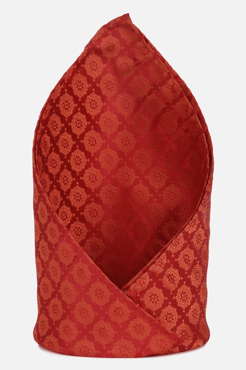Men Red Embroidered Party Pocket Square | Louisphilippe