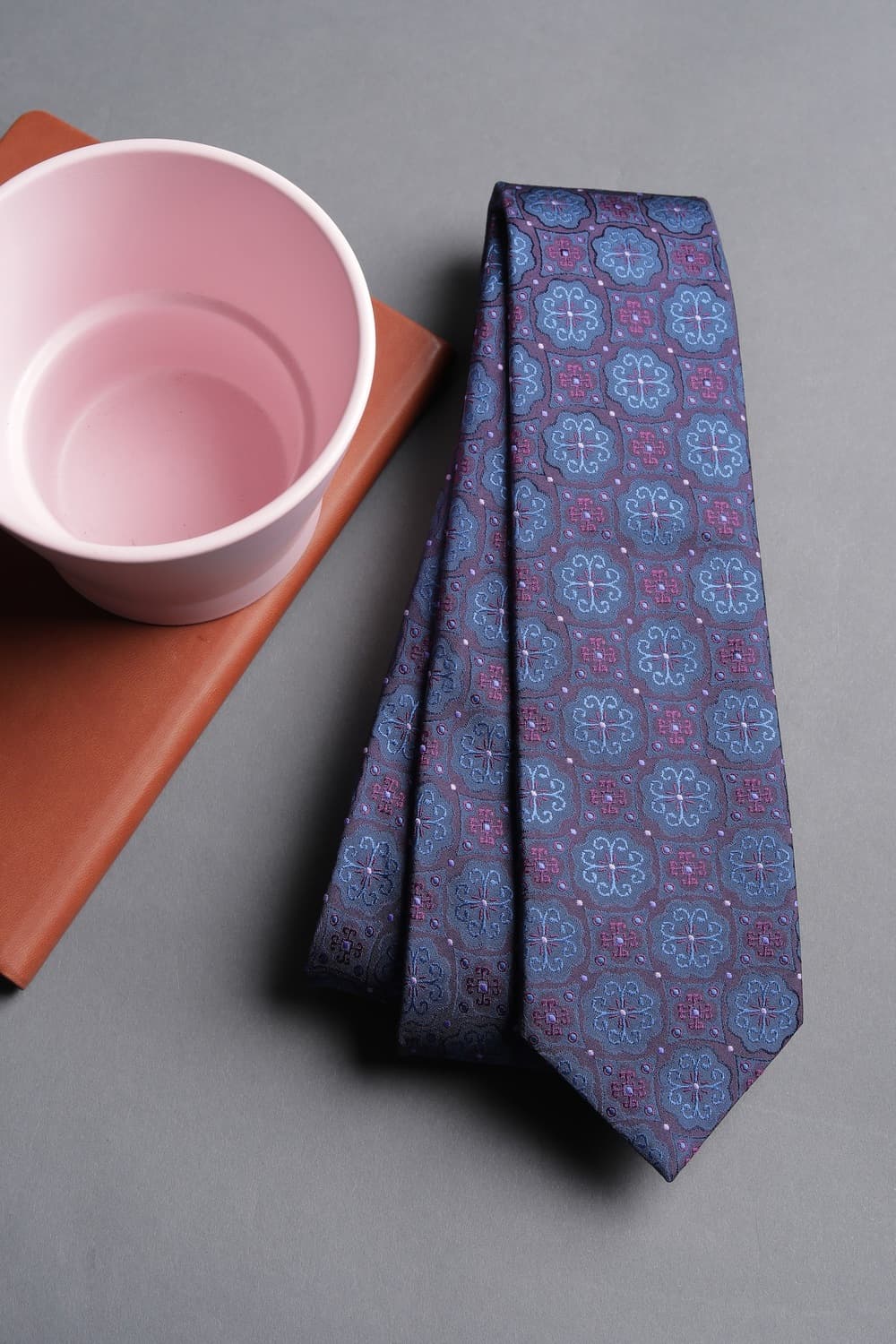 Men Navy Embroidered Formal Tie | Vanheusenindia Men Navy Embroidered Formal Tie | Vanheusenindia