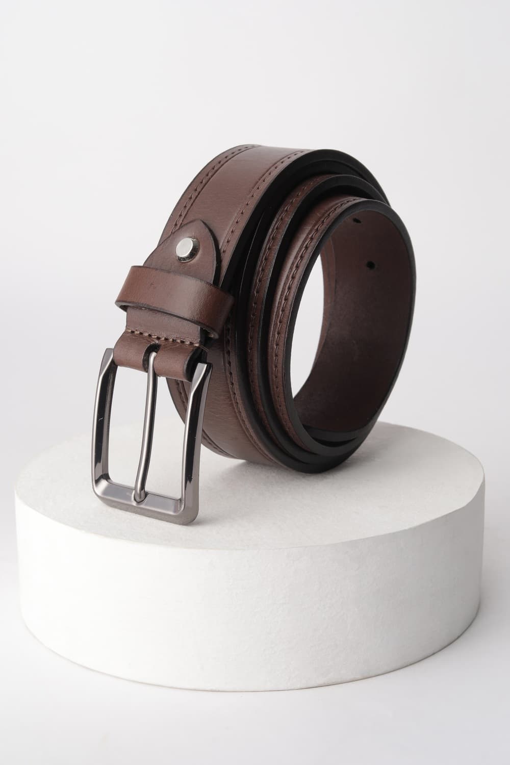 Men Brown Solid Casual Belt | Vanheusenindia Men Brown Solid Casual Belt | Vanheusenindia