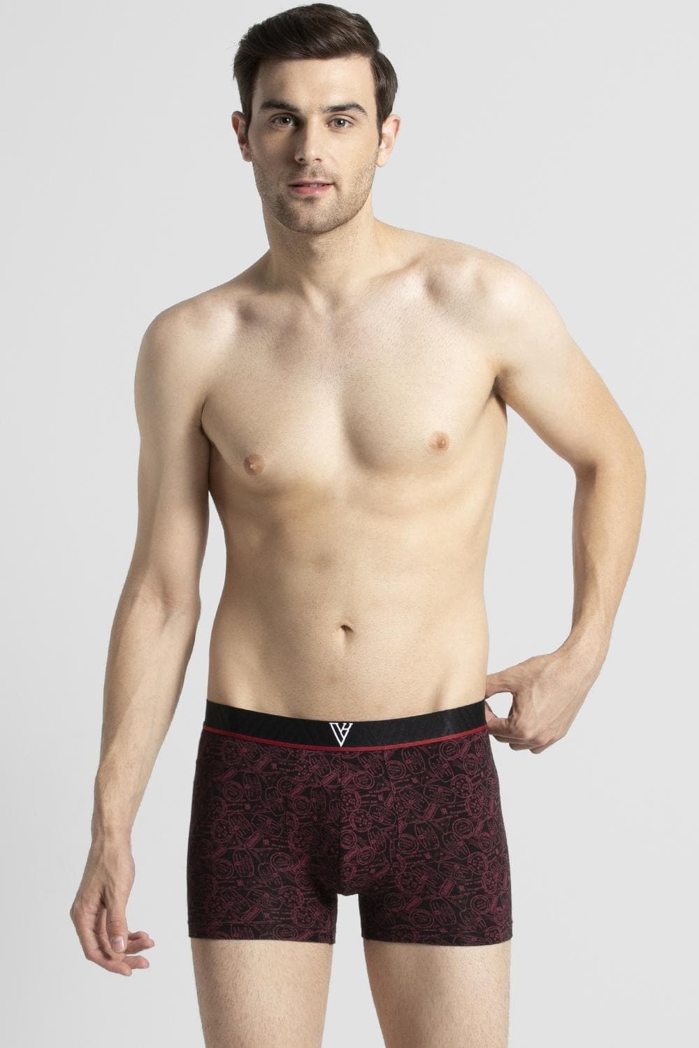 Men Black Print Trunk | Vanheusenindia