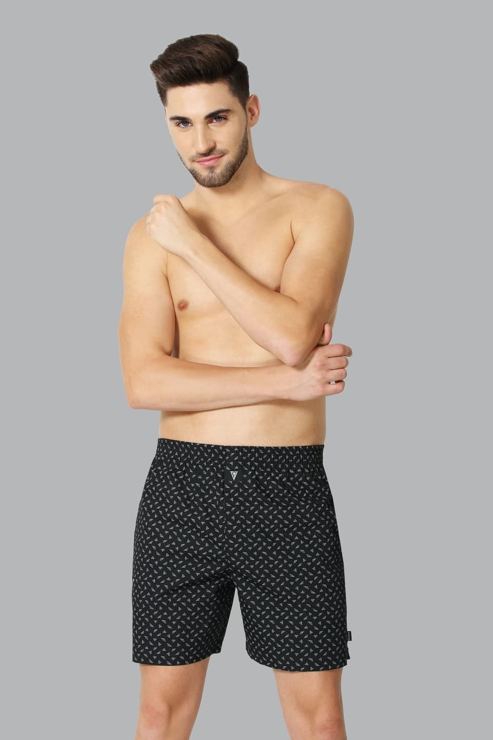 Van Heusen Men CPB-49 Allover Print Side Pocket Side Slits Boxer Shorts | Vanheusenindia