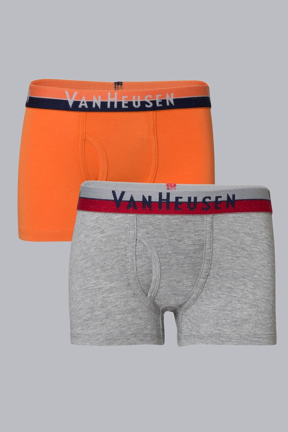 Van Heusen Boys Grey Mel. , Tangerine Pack of 2 Anti Bacterial Colour Fresh Trunks | Vanheusenindia