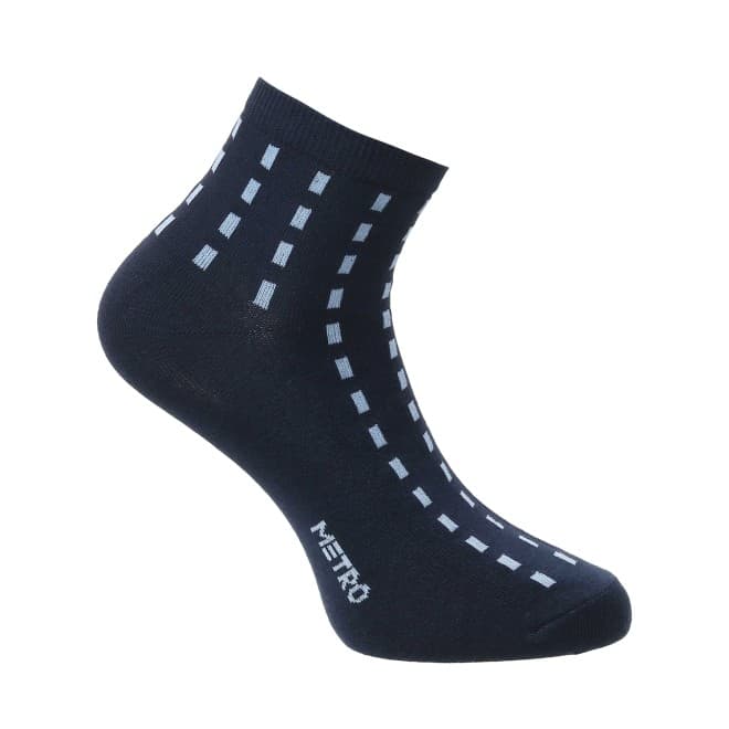 Men Blue-navy Half Length Socks