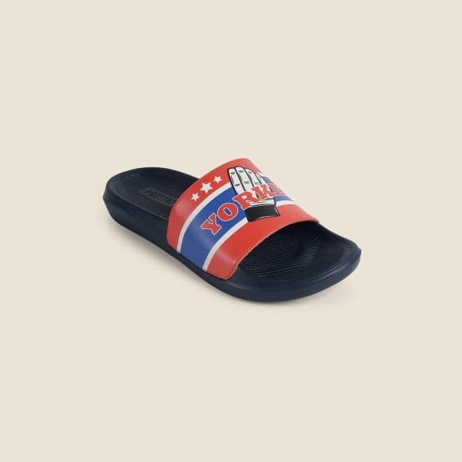 Men Blue-Multi Casual Slippers