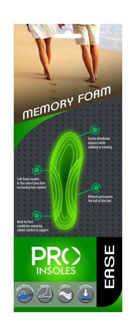 Pro Insoles Ease Memory Foam Size 43. Can be fit from 36 to 46 any footwear size.