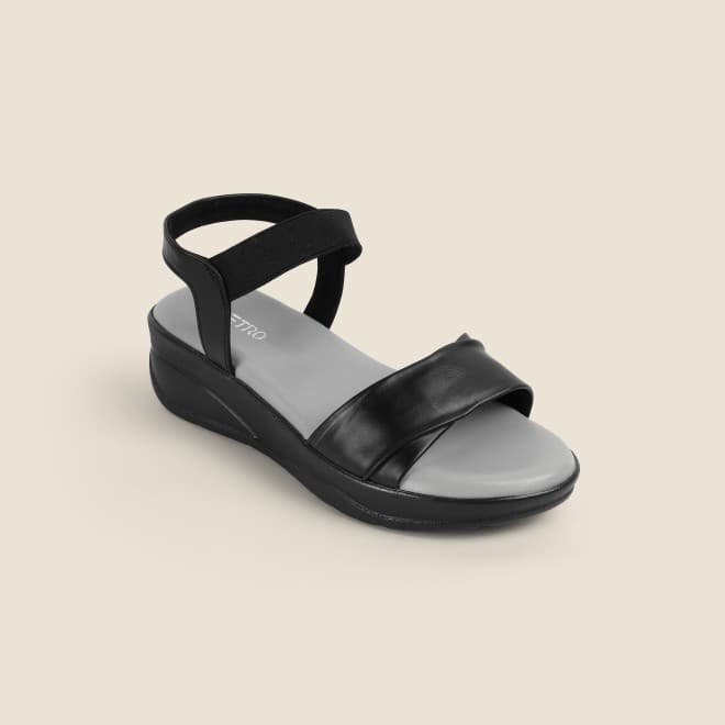 Girls Black Casual Sandals