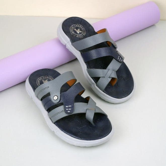 Boys Blue-navy Casual Slippers