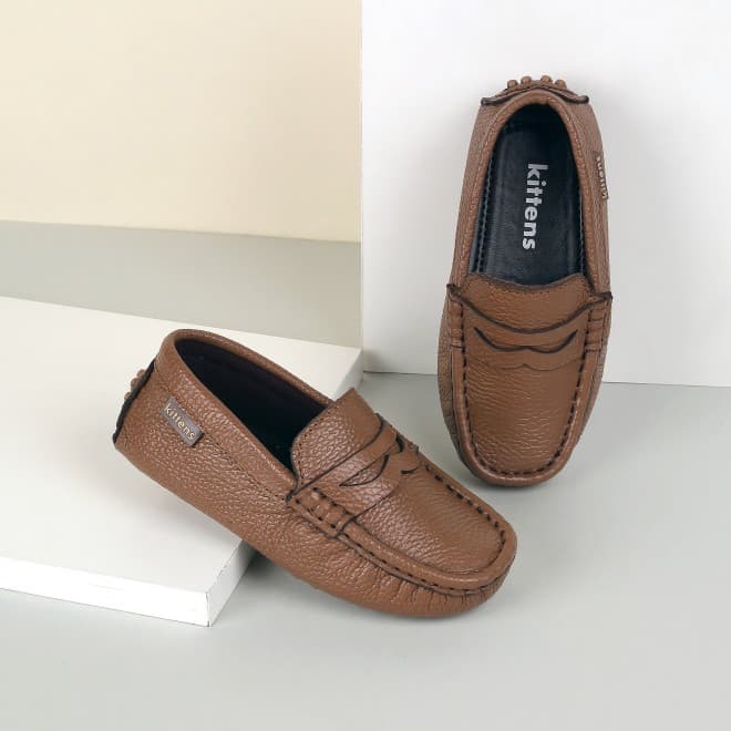 Boys Tan Casual Loafers