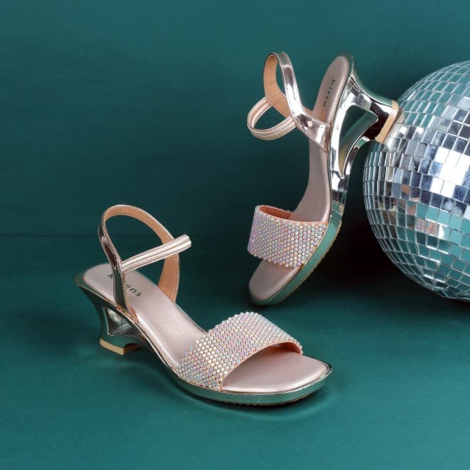 Girls Rose-gold Formal Sandals