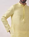 Splashy Yellow Jacquard Kurta Set