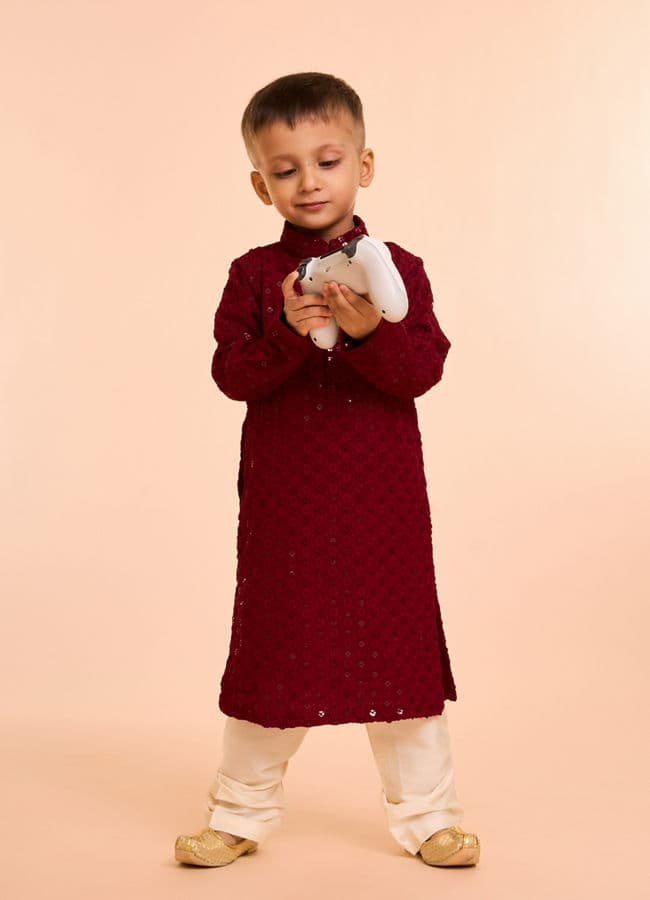 Majestic Maroon Kurta Pajama