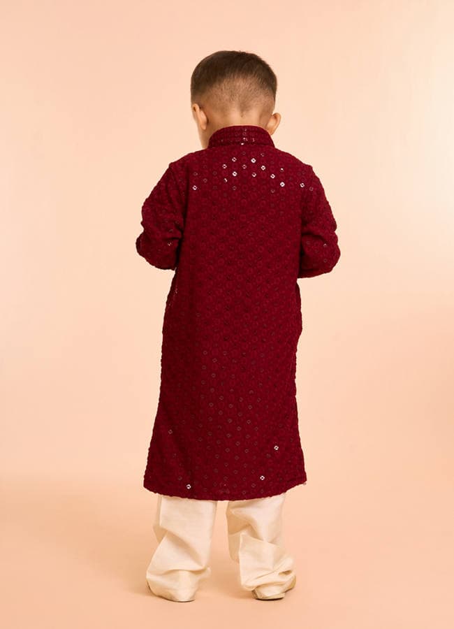 Majestic Maroon Kurta Pajama